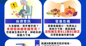 銀髮族手腳發麻別當正常老化！日常缺乏“這款營養”小心自找「麻」煩