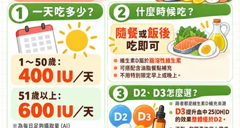 維生素D3功效有哪些？維生素D3何時吃與缺乏症狀