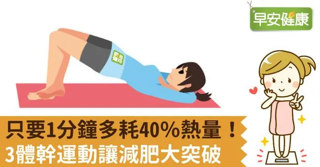 只要1分鐘多耗40％熱量！3體幹運動讓減肥大突破