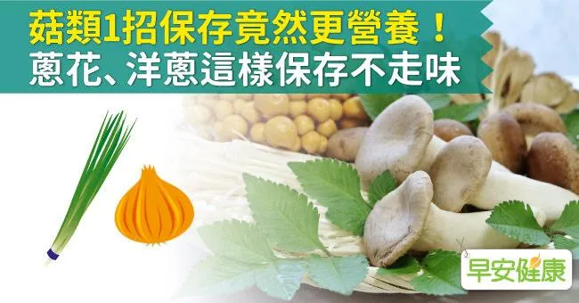 菇類1招保存竟然更營養！蔥花、洋蔥這樣保存不走味
