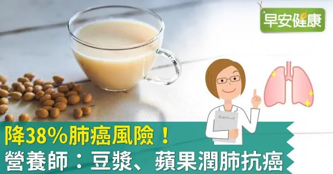 降38％肺癌風險！營養師：豆漿、蘋果潤肺抗癌