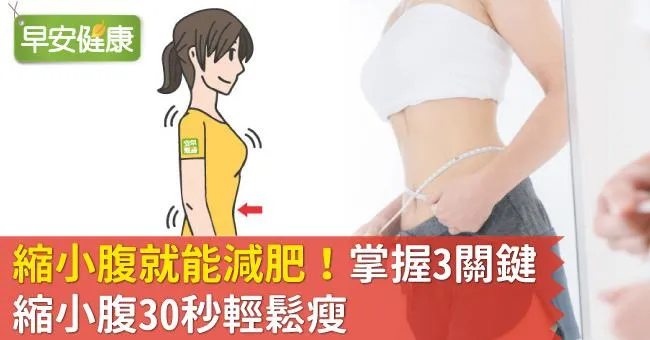 縮小腹就能減肥！掌握3關鍵，縮小腹30秒輕鬆瘦