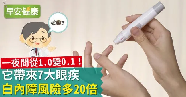 一夜間從1.0變0.1！它帶來7大眼疾、白內障風險多20倍