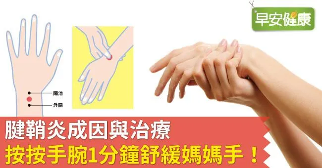 腱鞘炎成因與治療，按按手腕1分鐘舒緩媽媽手！