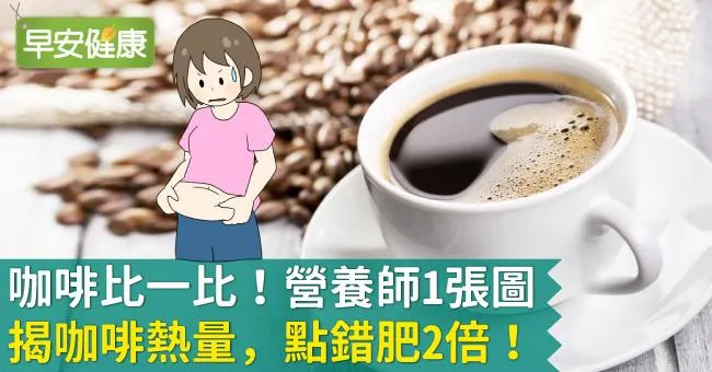 咖啡比一比！營養師1張圖揭咖啡熱量，點錯肥2倍！