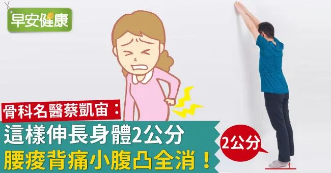 這樣伸長身體2公分，腰痠背痛小腹凸全消！
