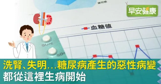 洗腎、失明...糖尿病產生的惡性病變都從這裡生病開始