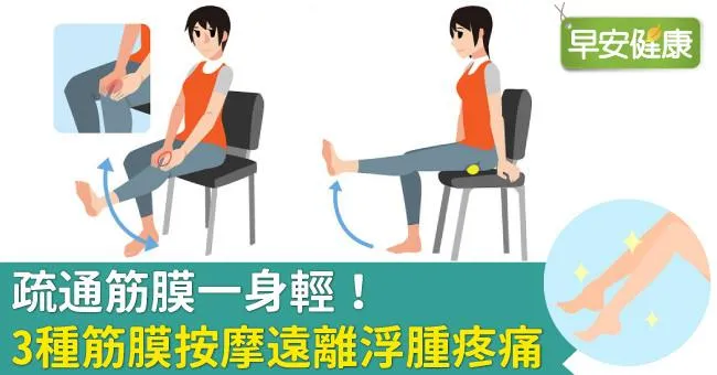 疏通筋膜一身輕！3種筋膜按摩遠離浮腫疼痛