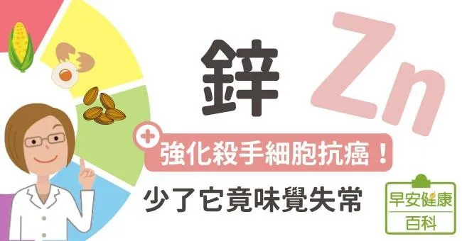 鋅：強化殺手細胞抗癌！少了它竟味覺失常