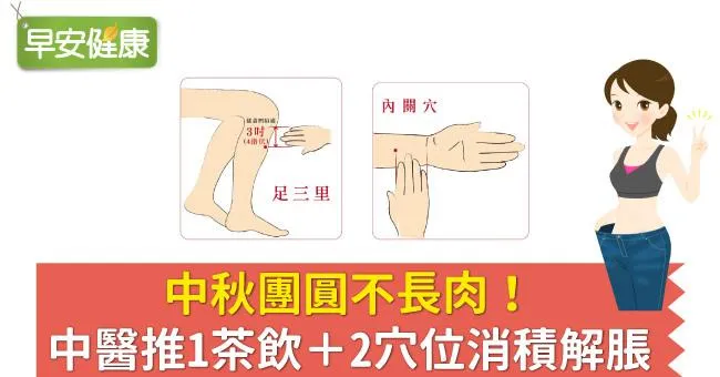 中秋團圓不長肉！中醫推1茶飲＋2穴位消積解脹