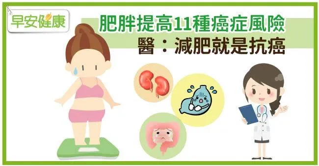 肥胖提高11種癌症風險！醫：減肥就是抗癌