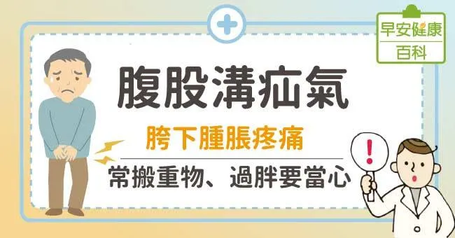 腹股溝疝氣：胯下腫脹疼痛，常搬重物、過胖要當心