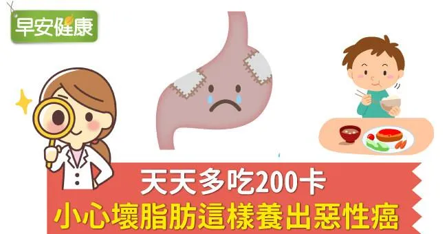 天天多吃200卡，小心壞脂肪這樣養出惡性癌