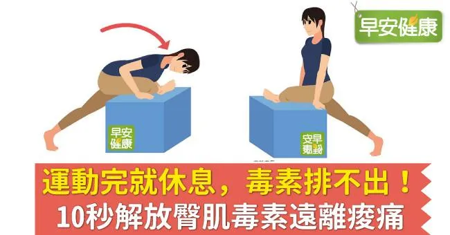 運動完就休息，毒素排不出！10秒解放臀肌毒素遠離痠痛