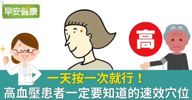 一天按一次就行！高血壓患者一定要知道的速效穴位