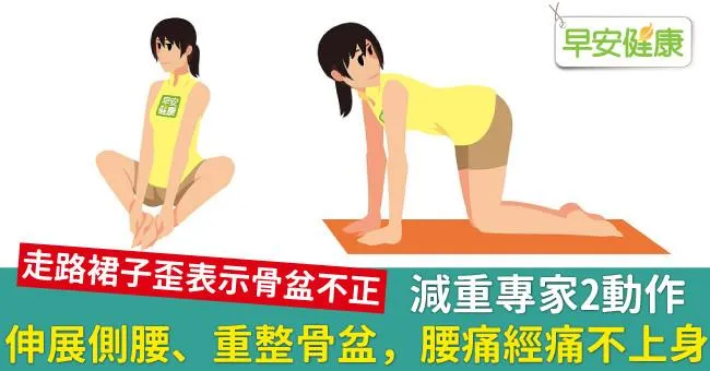 減重專家2動作伸展側腰、重整骨盆，腰痛經痛不上身