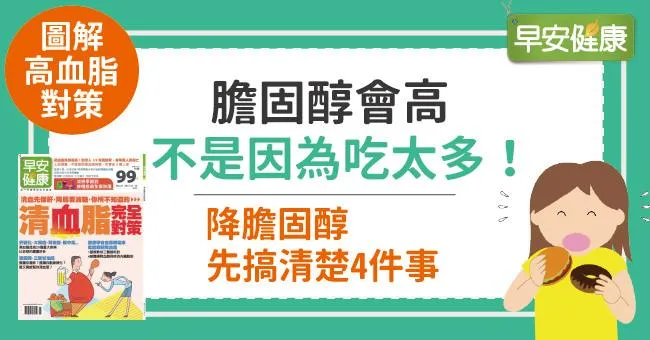 膽固醇會高不是因為吃太多！降膽固醇先搞清楚4件事
