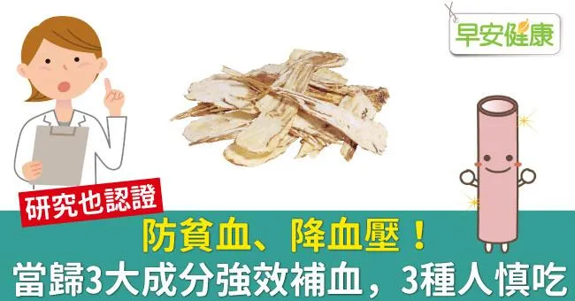 防貧血、降血壓！當歸3大成分強效補血，3種人慎吃