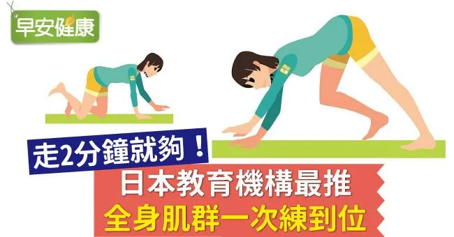 走2分鐘就夠！日本教育機構最推，全身肌群一次練到位