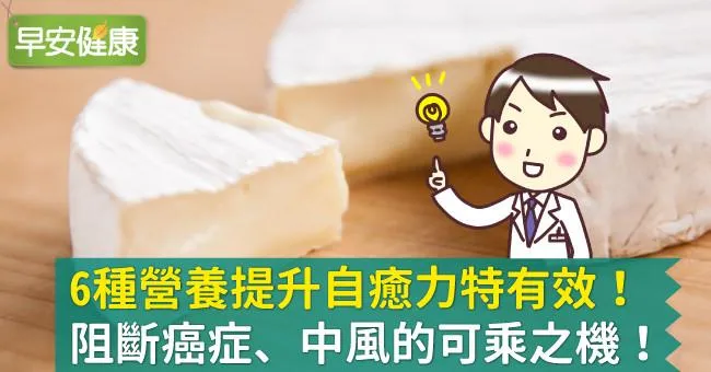 6種營養提升自癒力特有效！阻斷癌症、中風的可乘之機！