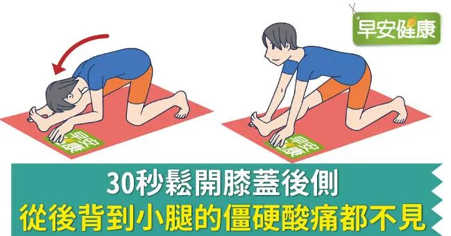 30秒鬆開膝蓋後側，從後背到小腿的僵硬酸痛都不見