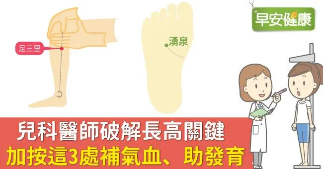 兒科醫師破解長高關鍵，加按這3處補氣血、助發育