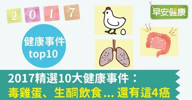 2017精選10大健康事件：毒雞蛋、生酮飲食...還有這4癌