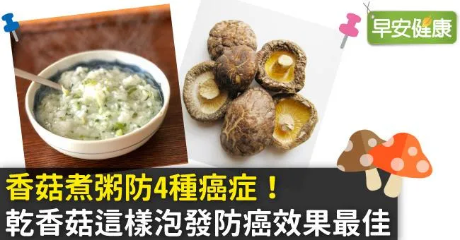 香菇煮粥防4種癌症！乾香菇這樣泡發防癌效果最佳