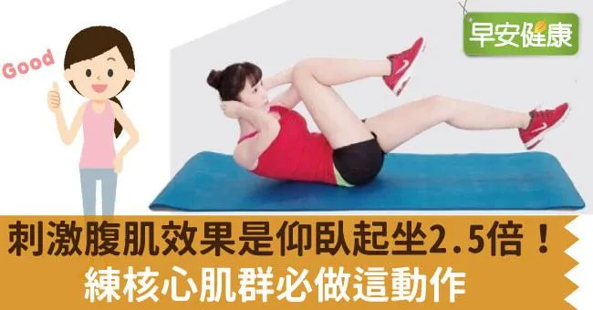 刺激腹肌效果是仰臥起坐2.5倍！核心運動必做這動作
