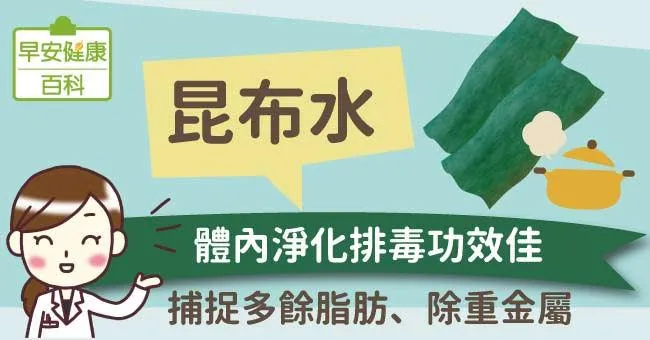 昆布水：體內淨化排毒功效佳！捕捉多餘脂肪、除重金屬