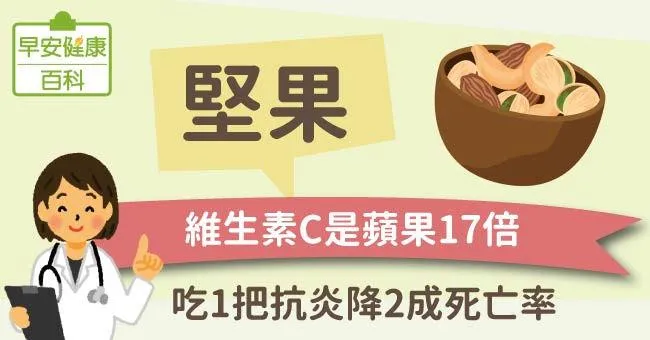 堅果維生素C是蘋果17倍！吃堅果防癌抗發炎秘訣公開