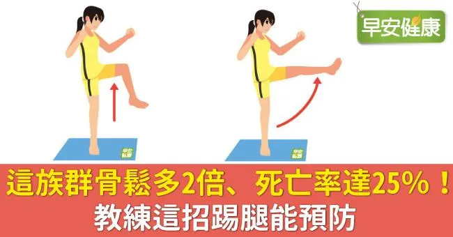 這族群骨鬆多2倍、死亡率達25％！教練這招踢腿能預防