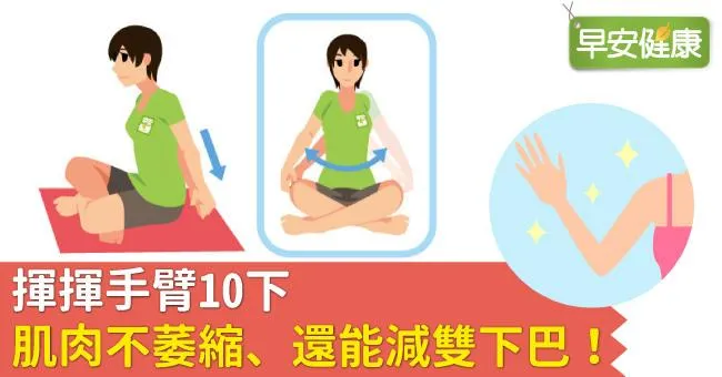 揮揮手臂10下，肌肉不萎縮、還能減雙下巴！
