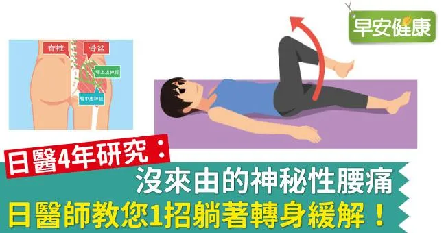 沒來由的神秘性腰痛，日醫師教您1招躺著轉身緩解！