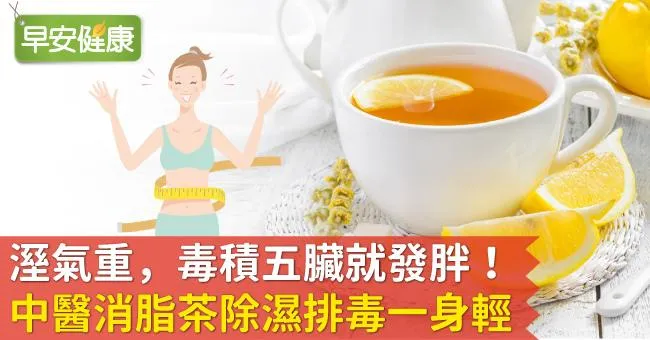 濕氣重，毒積五臟就發胖！中醫消脂茶除濕排毒一身輕