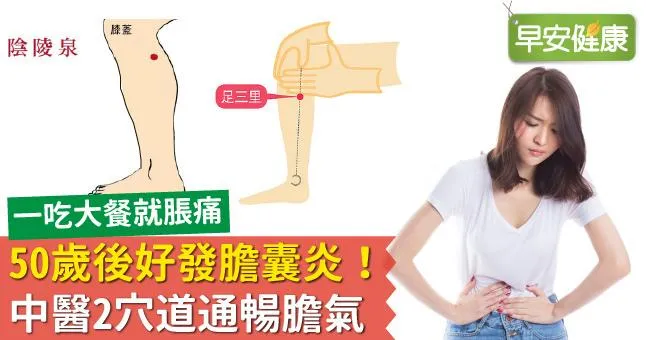 50歲後好發膽囊炎！中醫2穴道通暢膽氣