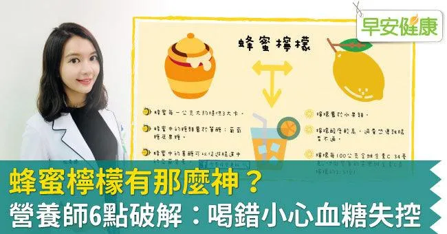 蜂蜜檸檬有那麼神？營養師6點破解：喝錯小心血糖失控