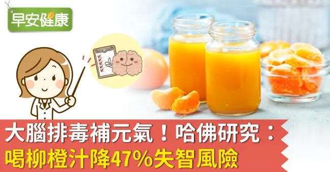 大腦排毒補元氣！哈佛研究：喝柳橙汁降47％失智風險