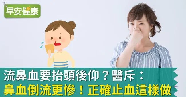 流鼻血要抬頭後仰？醫斥：鼻血倒流更慘！正確止血這樣做