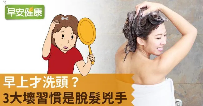 早上才洗頭？3大壞習慣是脫髮兇手！