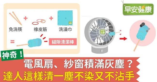 電風扇、紗窗積滿灰塵？達人這樣清一塵不染又不沾手