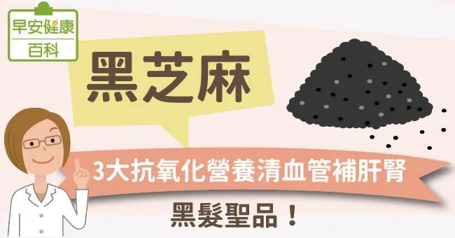 黑芝麻：黑髮聖品！3大抗氧化營養清血管補肝腎
