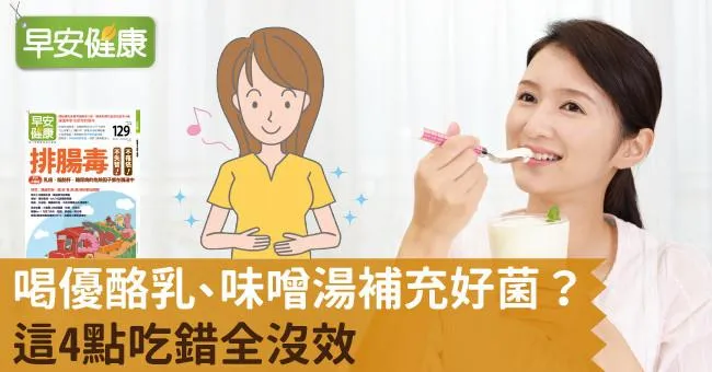 喝優酪乳、味噌湯補充好菌？這4點吃錯全沒效