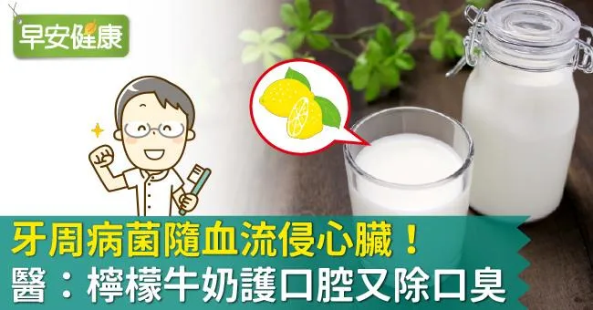 牙周病菌隨血流侵心臟！醫：檸檬牛奶護口腔又除口臭