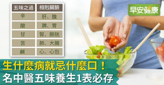 生什麼病就忌什麼口！名中醫五味養生1表必存