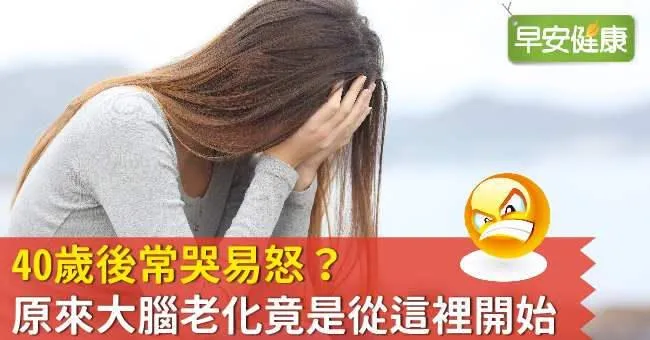 40歲後常哭易怒？原來大腦老化竟是從這裡開始