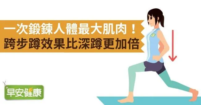 一次鍛鍊人體最大肌肉！跨步蹲效果比深蹲更加倍