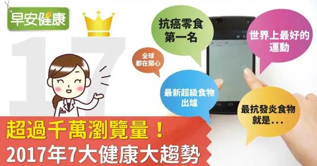 超過千萬瀏覽量！2017年7大健康大趨勢