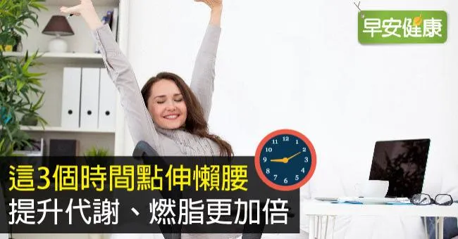 這3個時間點伸懶腰，提升代謝、燃脂更加倍
