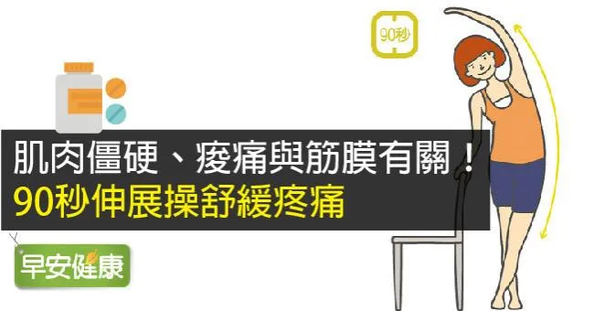 肌肉僵硬、痠痛與筋膜有關！90秒伸展操舒緩疼痛